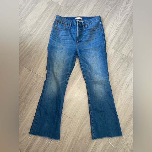Madewell denim distressed light wash cali Demi bootcut in timpson wash - Picture 4 of 5